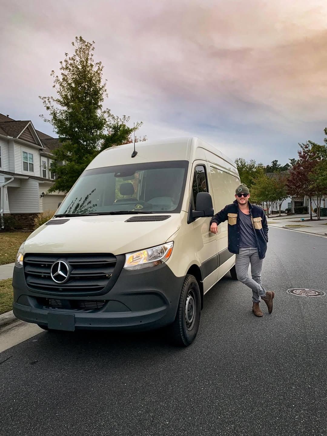 Finished Mercedes Sprinter van, exterior view